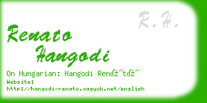 renato hangodi business card